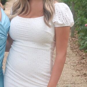 White mini dress